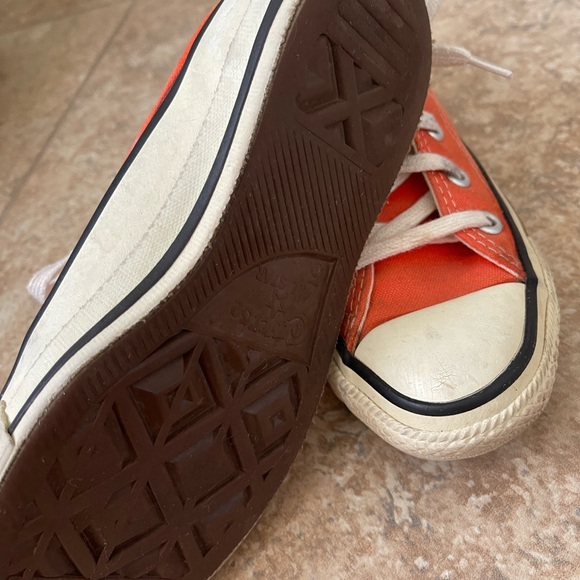Converse Orange and White Sneakers - Picture 2 of 4